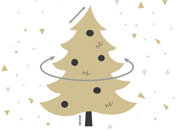 Quelles sont les dimensions de l'arbre de Noël ? Quelle est la longueur du bout ?